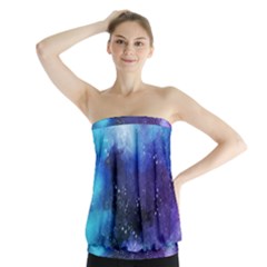 Blue Paint Strapless Top by goljakoff