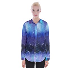 Blue Paint Womens Long Sleeve Shirt