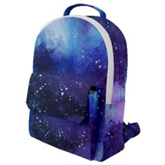 Blue Paint Flap Pocket Backpack (small) by goljakoff