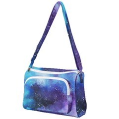 Blue Paint Front Pocket Crossbody Bag by goljakoff