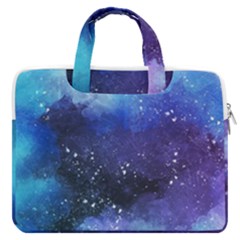 Blue Paint Macbook Pro Double Pocket Laptop Bag by goljakoff