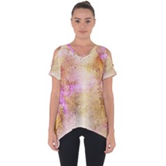 Golden Paint Cut Out Side Drop Tee by goljakoff