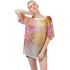 Golden Paint Oversized Chiffon Top by goljakoff