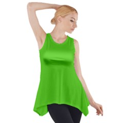 Bright Green Side Drop Tank Tunic by FabChoice