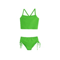 Bright Green Girls  Tankini Swimsuit by FabChoice