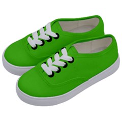 Bright Green Kids  Classic Low Top Sneakers by FabChoice