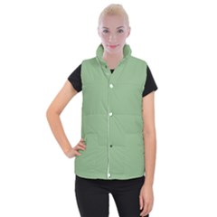 Dark Sea Green Women s Button Up Vest by FabChoice