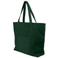 Eden Green Zip Up Canvas Bag by FabChoice