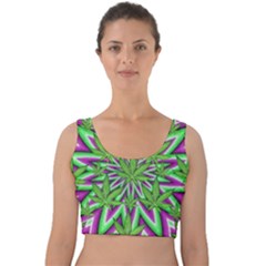 Purple, White, Green, Marijuana, Leaves, Cbdoilprincess  5de76707-e767-40d0-a70d-e7c36407f0a3 Velvet Crop Top by CBDOilPrincess1