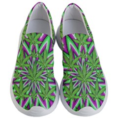 Purple, White, Green, Marijuana, Leaves, Cbdoilprincess  5de76707-e767-40d0-a70d-e7c36407f0a3 Women s Lightweight Slip Ons