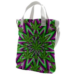 Purple, White, Green, Marijuana, Leaves, Cbdoilprincess  5de76707-e767-40d0-a70d-e7c36407f0a3 Canvas Messenger Bag