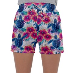 Tropical Flowers Turtles Cbdoilprincess 9a8efa63-1b6b-4226-a85c-858859e581d8 Sleepwear Shorts