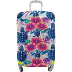 Tropical Flowers Turtles Cbdoilprincess 9a8efa63-1b6b-4226-a85c-858859e581d8 Luggage Cover (large) by CBDOilPrincess1