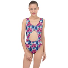 Tropical Flowers Turtles Cbdoilprincess 9a8efa63-1b6b-4226-a85c-858859e581d8 Center Cut Out Swimsuit