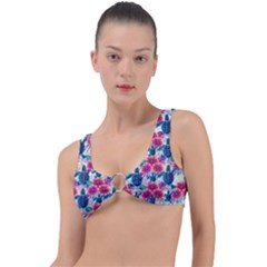 Tropical Flowers Turtles Cbdoilprincess 9a8efa63-1b6b-4226-a85c-858859e581d8 Ring Detail Bikini Top