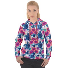 Tropical Flowers Turtles Cbdoilprincess 9a8efa63-1b6b-4226-a85c-858859e581d8 Women s Overhead Hoodie