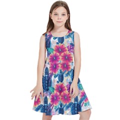 Tropical Flowers Turtles Cbdoilprincess 9a8efa63-1b6b-4226-a85c-858859e581d8 Kids  Skater Dress