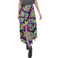 Vibrant Colors Cbdoilprincess 47064993-d0bc-4cda-b403-dc84c3d564a3 Velour Split Maxi Skirt by CBDOilPrincess1