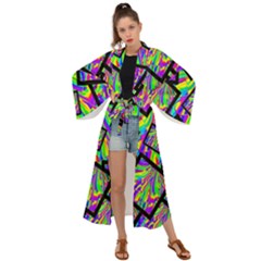 Vibrant Colors Cbdoilprincess 47064993-d0bc-4cda-b403-dc84c3d564a3 Maxi Kimono by CBDOilPrincess1