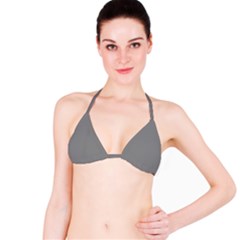 Battleship Grey Bikini Top by FabChoice