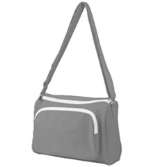 Battleship Grey Front Pocket Crossbody Bag by FabChoice