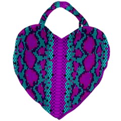 Snake Print Cbdoilprincess 4be14ba2-4032-43e6-a099-7f7e7f0d7362 Giant Heart Shaped Tote by CBDOilPrincess1