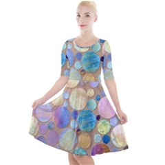 Tiles Cbdoilprincess Eb49aa06-f1b9-412e-836d-30c28dd8f7d9 Quarter Sleeve A-line Dress