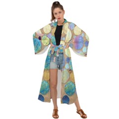 Tiles Cbdoilprincess Eb49aa06-f1b9-412e-836d-30c28dd8f7d9 Maxi Kimono by CBDOilPrincess1