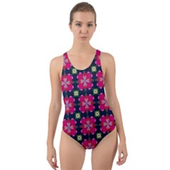 Pattern Of Hearts Cut-out Back One Piece Swimsuit by SychEva