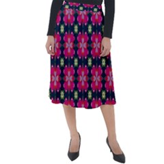 Pattern Of Hearts Classic Velour Midi Skirt  by SychEva