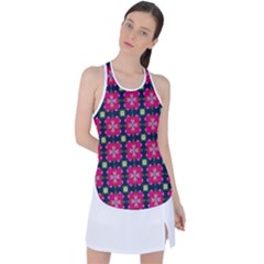 Pattern Of Hearts Racer Back Mesh Tank Top by SychEva