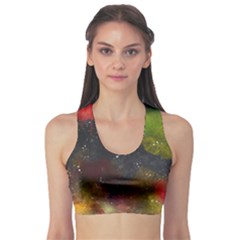Abstract Paint Drops Sports Bra by goljakoff