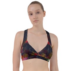 Abstract Paint Drops Sweetheart Sports Bra by goljakoff