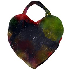 Abstract Paint Drops Giant Heart Shaped Tote by goljakoff