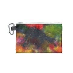 Abstract Paint Drops Canvas Cosmetic Bag (small) by goljakoff