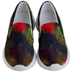 Abstract Paint Drops Kids Lightweight Slip Ons by goljakoff