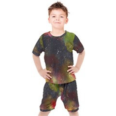 Abstract Paint Drops Kids  Tee And Shorts Set by goljakoff