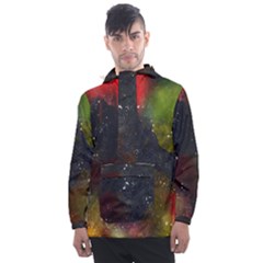 Abstract Paint Drops Men s Front Pocket Pullover Windbreaker by goljakoff