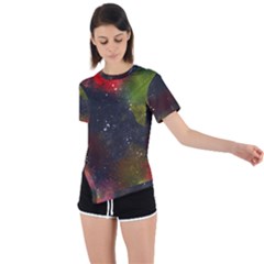 Abstract Paint Drops Asymmetrical Short Sleeve Sports Tee by goljakoff