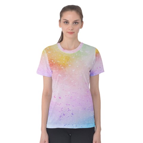 Rainbow Paint Women s Cotton Tee by goljakoff