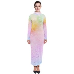 Rainbow Paint Turtleneck Maxi Dress by goljakoff