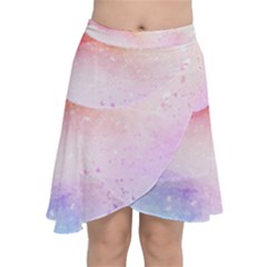 Rainbow Paint Chiffon Wrap Front Skirt by goljakoff