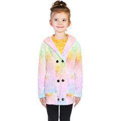 Rainbow Paint Kids  Double Breasted Button Coat by goljakoff