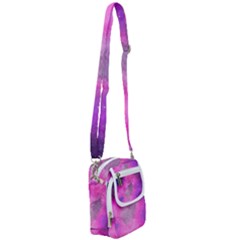 Purple Space Paint Shoulder Strap Belt Bag by goljakoff