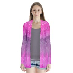 Purple Space Paint Drape Collar Cardigan by goljakoff