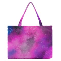Purple Space Paint Zipper Medium Tote Bag by goljakoff