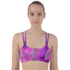 Purple Space Paint Line Them Up Sports Bra by goljakoff