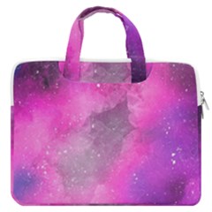 Purple Space Paint Macbook Pro Double Pocket Laptop Bag by goljakoff