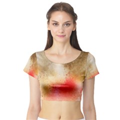 Gold Drops Short Sleeve Crop Top by goljakoff