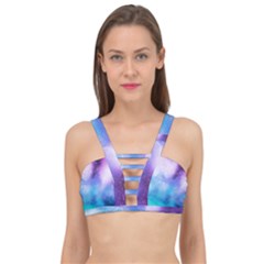 Metallic Paint Cage Up Bikini Top by goljakoff